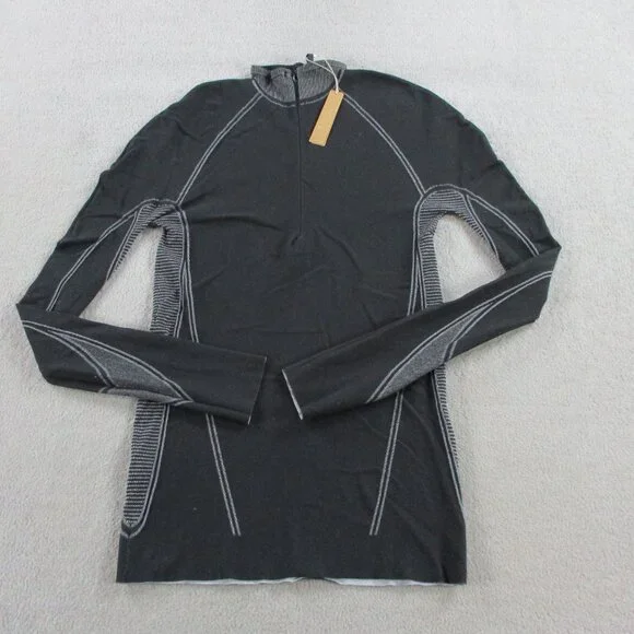 SKIMS First Layers Turtleneck Top Womens 2X-4X Onyx Black Gray Long Sleeve NWT - Picture 3 of 9